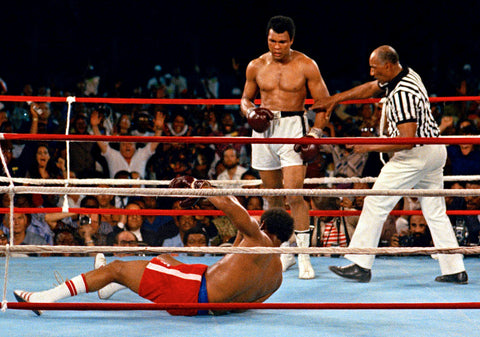 George Foreman vs Muhammad Ali - Oct. 30, 1974 - Entire fight - Rounds 1 - 8 & Interview