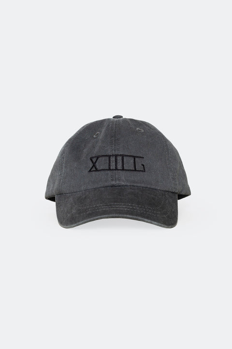 Charcoal gray XIIIG dad hat with the XIIIG logo embroidered in black