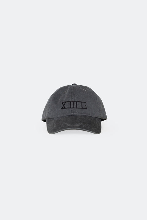 Charcoal gray XIIIG dad hat with the XIIIG logo embroidered in black